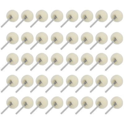 40x Mini Wool Felt Buffing Polishing Wheels 1/8 inch Shank Buffer Polisher Tool