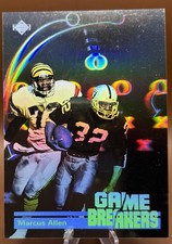 1991 Upper Deck - Game Breakers Marcus Allen #GB9 Oakland Raiders HOF ￼