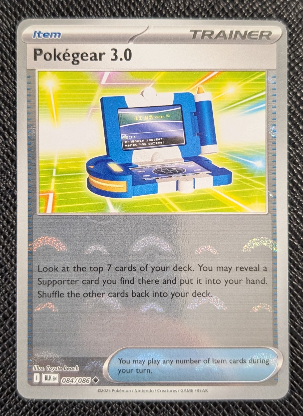 Pokémon Pokegear 3.0 Black Bolt 084/086 Poke Ball Pattern Uncommon - NM