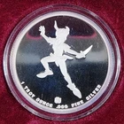 Proof Silver 1988 Peter Pan Disney Around The World 1 oz w/ Box & COA