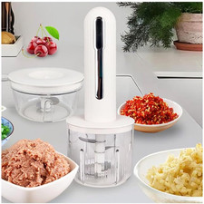 200ml+400ml USB Electric Food Grinder and Blender for Garlic, Meat, Baby Food UK