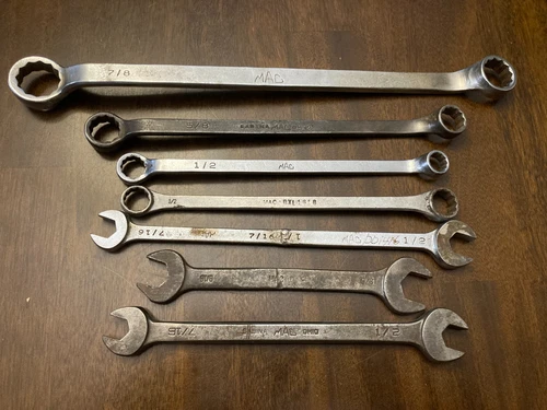 MAC 7-PC SAE WRENCH LOT