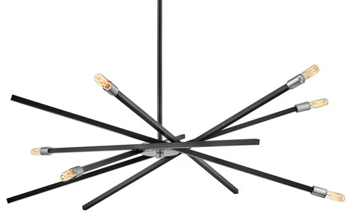Hinkley Lighting 4766 Archer 6 Light 43"W Sputnik Chandelier - Satin Black / - Picture 1 of 7