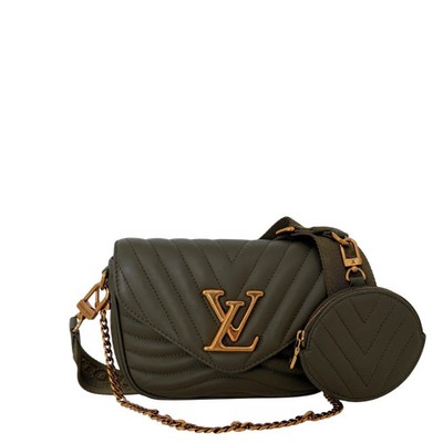 Louis Vuitton New Wave Multi Pochette Leder khaki