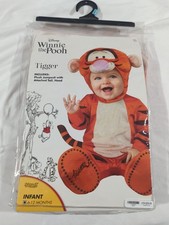 Disney Spirit Tigger Plush Infant Costume 6-12 Months Hood  Attached Tail