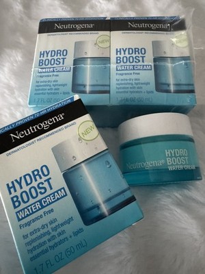 3 Jars Neutrogena Hydro Boost Water Cream Face Moisturizer 1.7 oz each Boxed