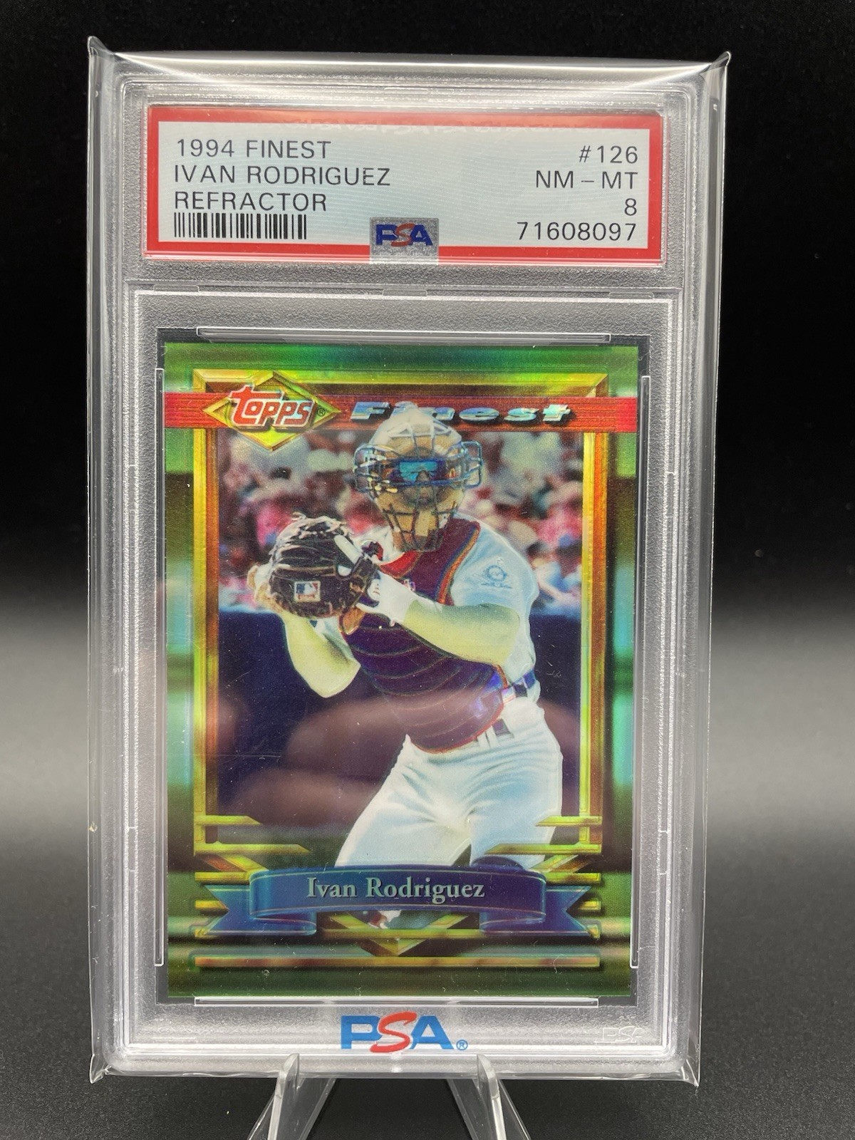 1994 Topps Finest - Ivan Rodriguez #126 Refractor - PSA 8