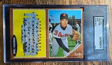 1962 TOPPS #584 TWINS Team + Funk  Hghi# Unique Blank Back Uncut Panel SGC