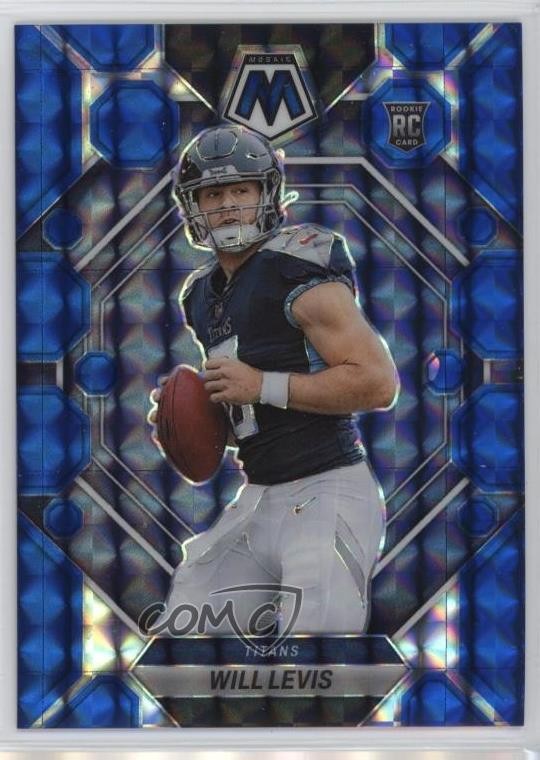 2023 Panini Mosaic Rookies Blue Mosaic Prizm 26/99 Will Levis #377 3hd