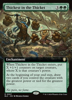 [1x] Thickest in the Thicket - Extended Art Near Mint, English Bloomburrow Comma