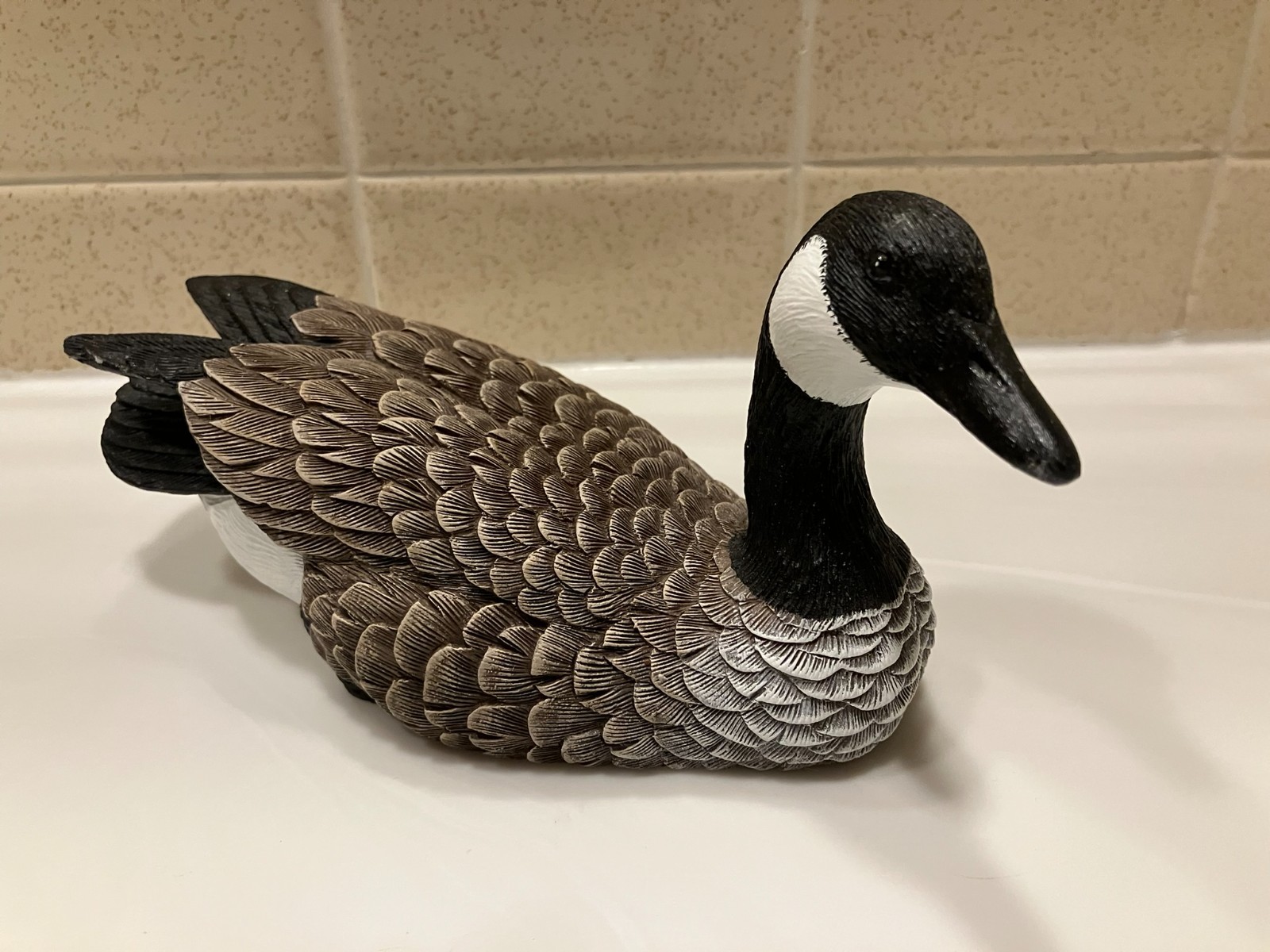 Heritage Decoys J B Garton Sculpture Canada Goose 6 1/2"L Hand Made In Canada