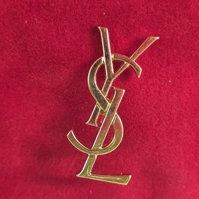 Elegante Vintage Pin's / Mini Brosche - Yves Saint Laurent Logo 