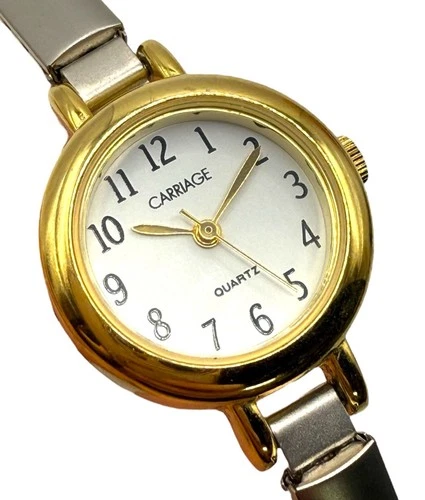 Vintage Carriage By Timex Ladies Watch Two Tone New Battery