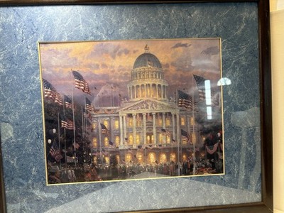 Thomas Kincade  Flags Over Capitol Print