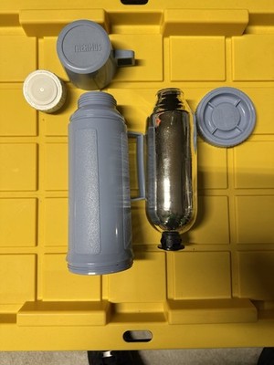 Vintage Thermos NOS Stronglas Filler 22F Narrow Neck 16oz 1985 Blue