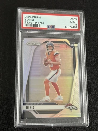 2024 Panini Prizm BO NIX SILVER PRIZM Rookie RC #309 Denver Broncos PSA 9 MINT
