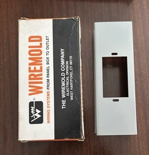 Wiremold G-3014C Gray Steel Wall Box Connector, (lot of 2) New