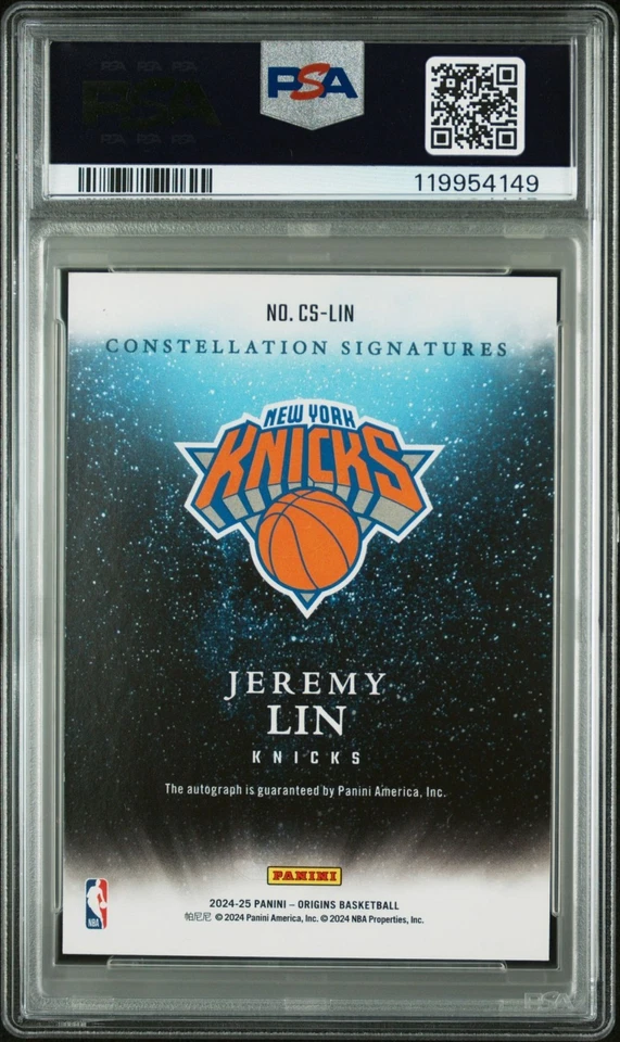 2024 Origins Jeremy Lin Constellations Sig-Opal/15 #CSLIN PSA 8 Foto 2 de 2
