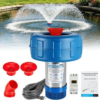 15000GPH Pond Fountain Aerator, 1HP 750W Floating Pump for Ponds & Lake, New