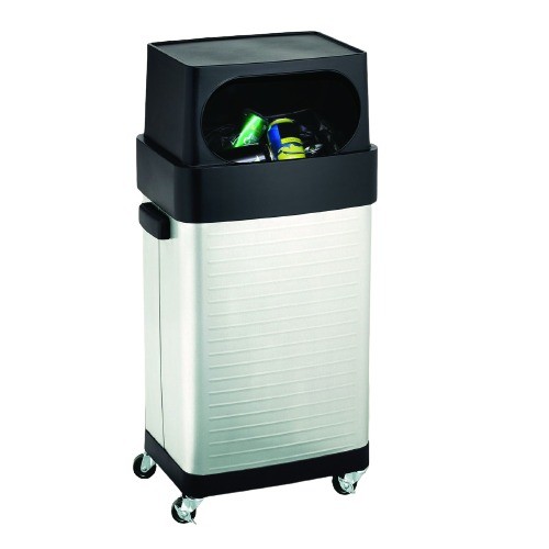 Primaster Abfalleimer Küche 65 l Mülleimer mit 4 Rollen 88 x 44 x 32 cm