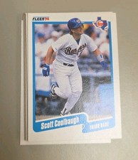 SCOTT COOLBAUGH 1990 Fleer MLB Rookie Baseball Card #293 Texas Rangers. rookie card picture
