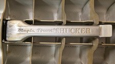 Vintage Presto Magic Touch Aluminum Ice Cube Tray Metal Shucker 11x4 Barware