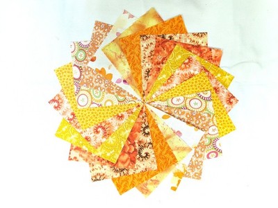 40 5'' Quilting Fabric Squares Sun Kiss/Yellows/Orange/Gorgeous !!!