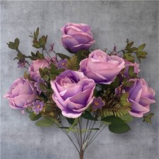 Artificial Silk Rose Bush Bunch 7-Head – Realistic Flowers for Home & Wedding