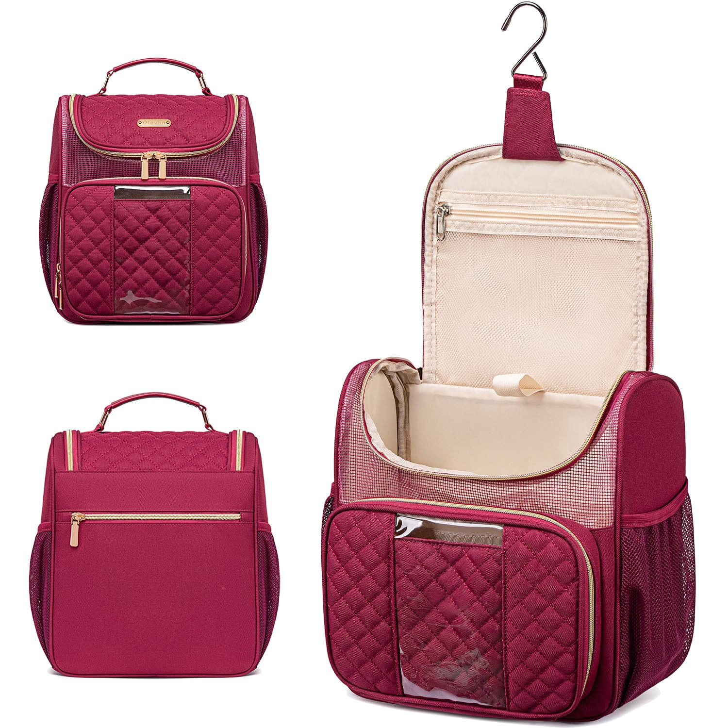 Large Travel Toiletry Bag for Women & Men with Hanging Hook – Gym & College Dorm Essentials Shower Caddy  