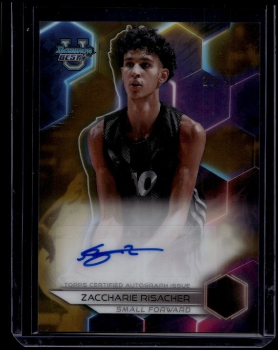 2023-24 Bowman's Best University Zaccharie Risacher #B23-ZR Auto Gold /50