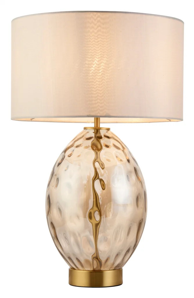Touch Table Light Brass Elin Satin Vintage White Endon 101150