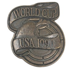 1990 World Cup USA Brass Metal Eagle Belt Buckle