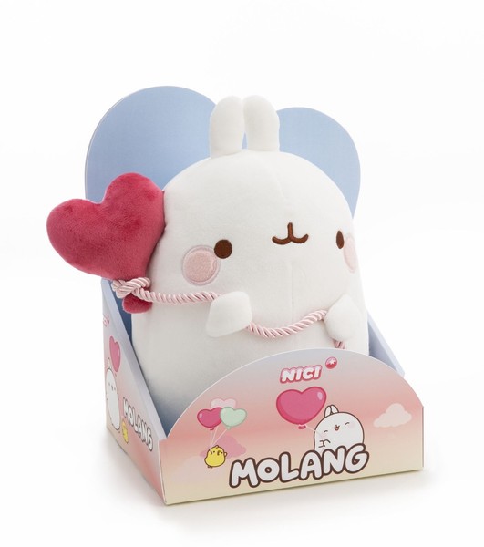 Nici Kuscheltier Molang Mit Herzballon 16Cm In Geschenkverpackung Weiß - Stoffti-image