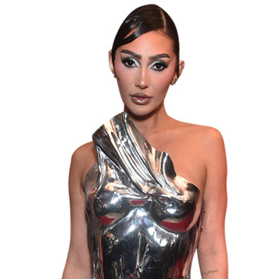 Francesca Farago (Black Dress) Half Body Buddy Cutout