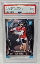 2019 Prizm Chiefs Star - GARDNER MINSHEW Rookie RC Football Card PSA 9 MINT