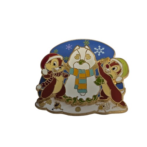 Spilla Disney 43781 Chip and Dale - Chipmunk Pupazzo di Neve Vacanze Inverno - Foto 3 di 13