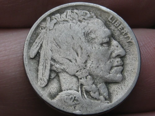1923 P Buffalo Nickel 5 Cent Piece- Philadelphia, Fine Details