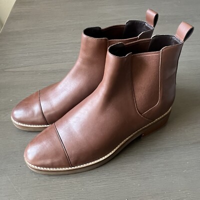 Cole Haan Mara Chelsea Boots Brown Leather Waterproof Womens Size 9.5B Pull On