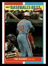 Tim Raines 1987 Fleer Baseball's Best #32 HOF Montreal Expos MINT