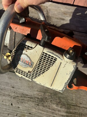 Stihl 031 AV chainsaw electronic quick stop logging tool vintage