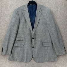 Oak Hill Sport Coat 50R-52R 2XL Big Tall Houndstooth Plaid Blazer Stretch