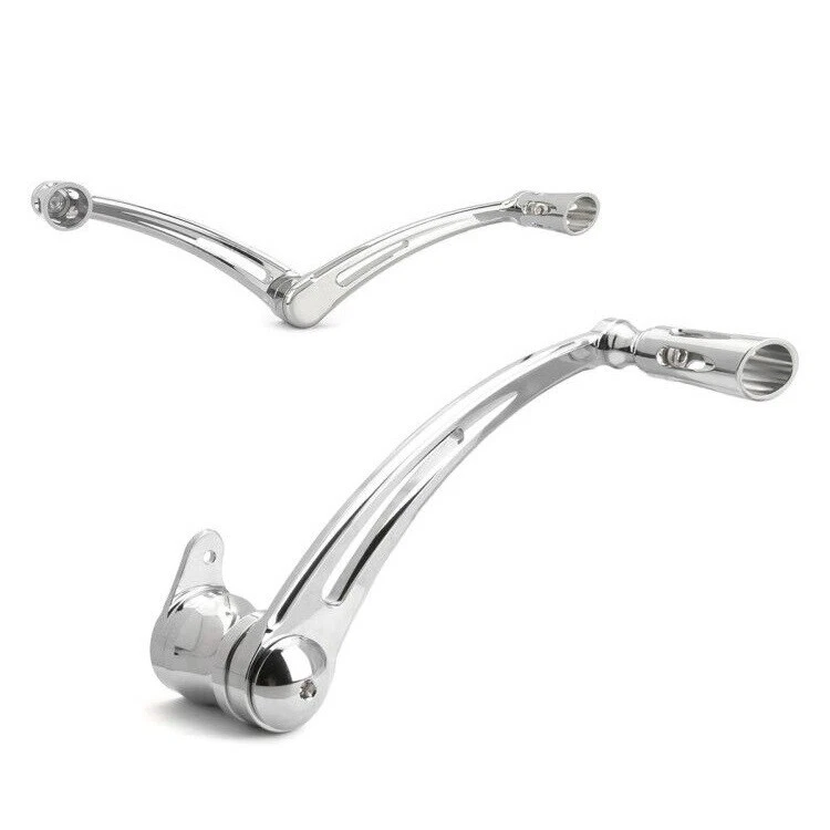 Brazo de freno cromado corte borde talón puntera palanca de cambios para Harley Touring 1997-2007 Foto 2 de 4