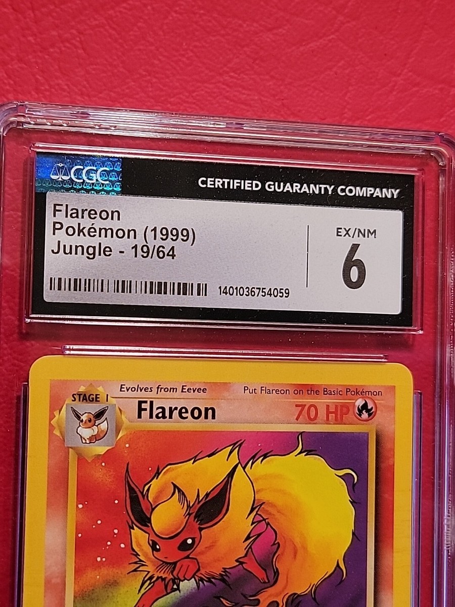 Flareon 19/64 Jungle Rare CGC 6 Black Label EX/NM 1999 Pokemon