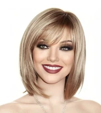 Alva Noriko Wigs |  Bob with Bangs | Rooted Color Sugar Cane R  |  NEW STYLE