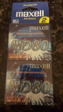 New Sealed 2-Pack Maxell Minidisc Recordable MD 80 Digital