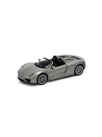 Porsche 918 Spyder Welly MaßStab:1:34 Metall-Kunststoff Modellauto Silber