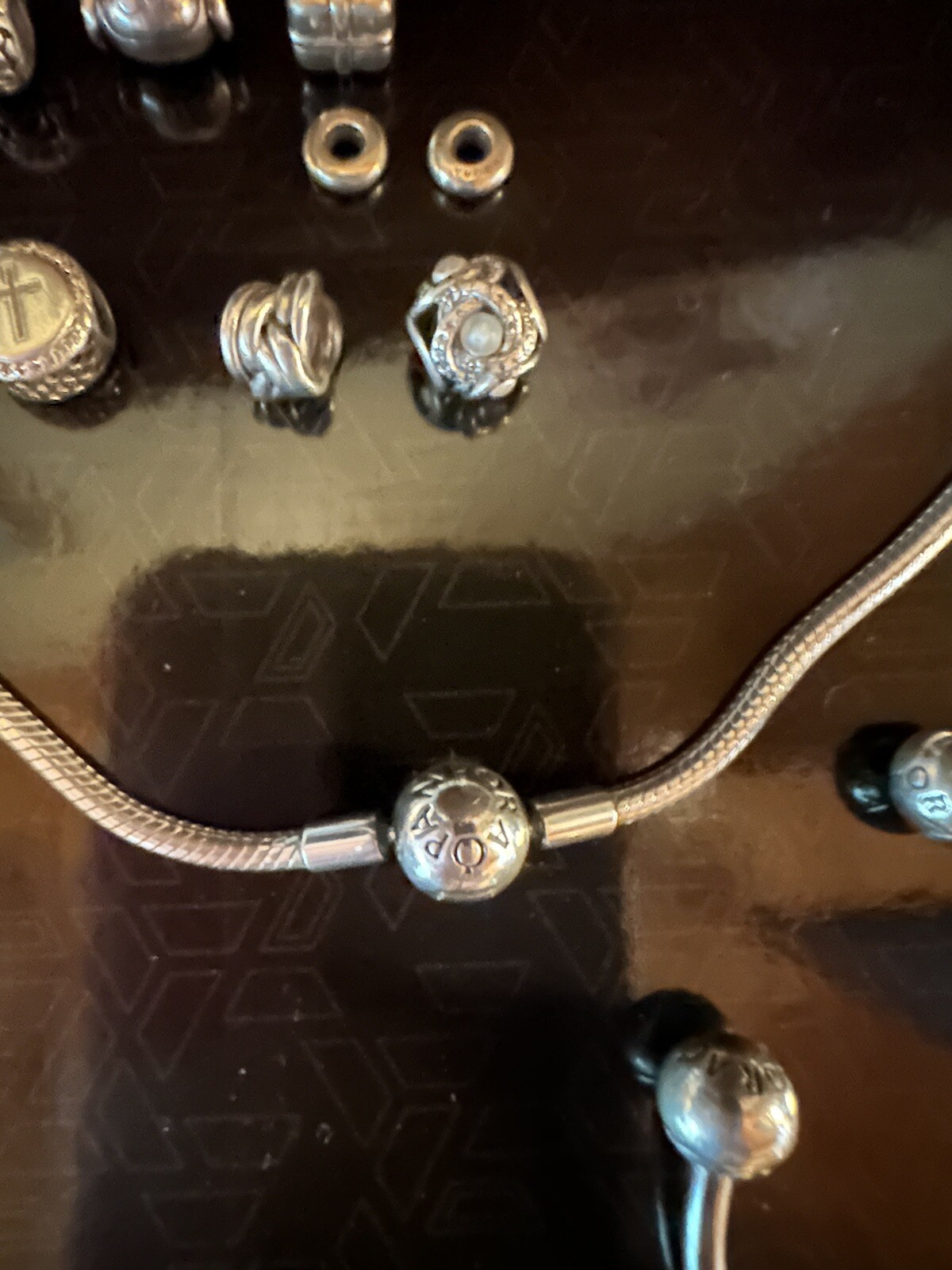 Pandora Bangle Bracelet Choker and Charms Set-image