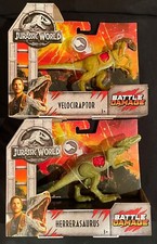 Jurassic World Battle Damage Herrerasaurus Velociraptor