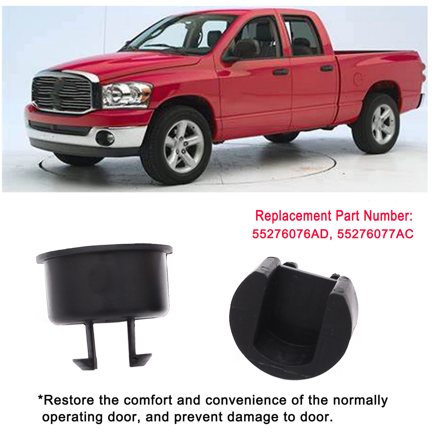 Set of 2 Left & Right Tailgate Pivot Bushings Fits for Dodge Ram 2500 3500 1500