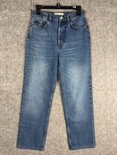 Reformation Jeans Womens 26 27 x 26  High Rise Button Fly Straight Relaxed